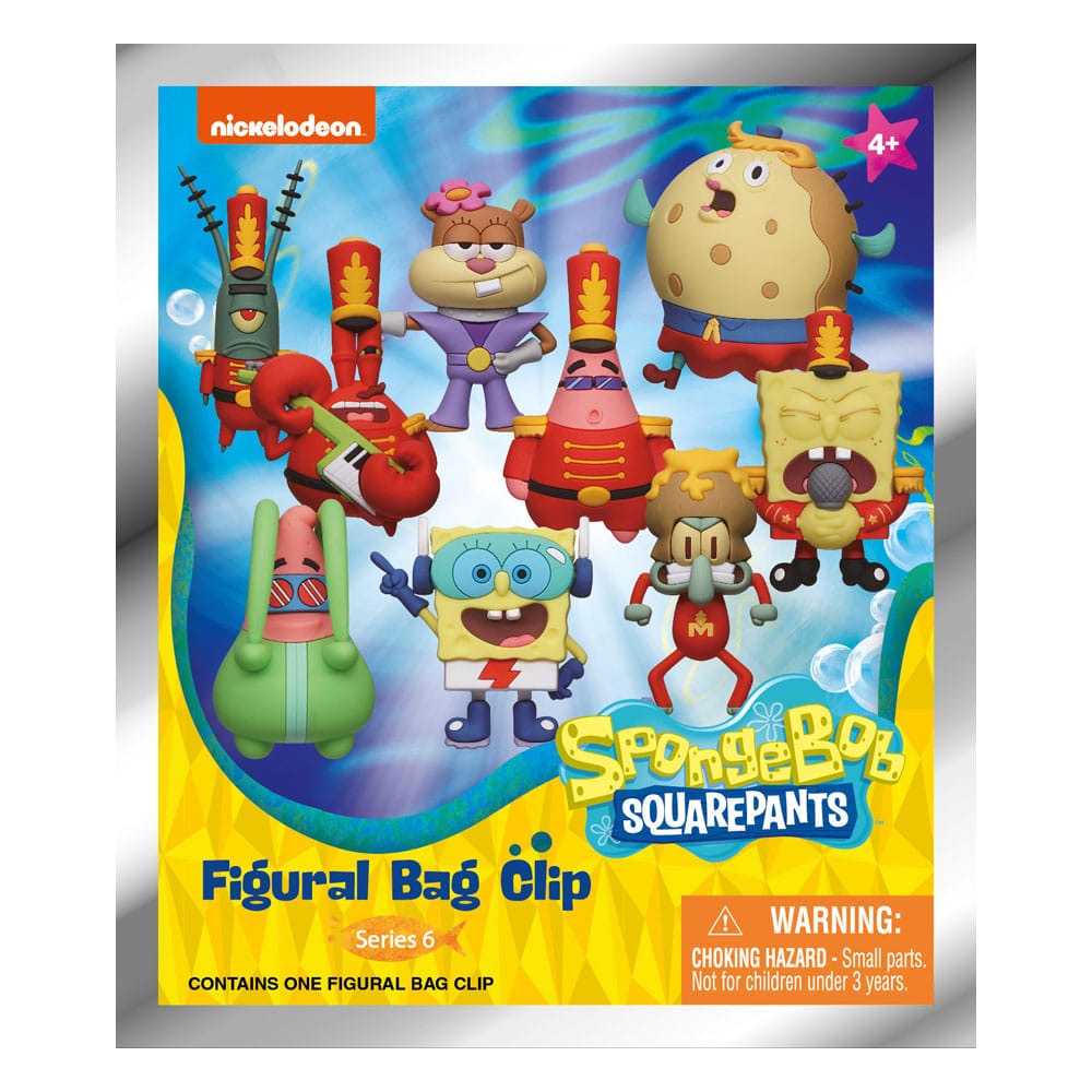 SpongeBob Squarepants 3D PVC Bag Clips Series 6 Display 24 Monogram Int.