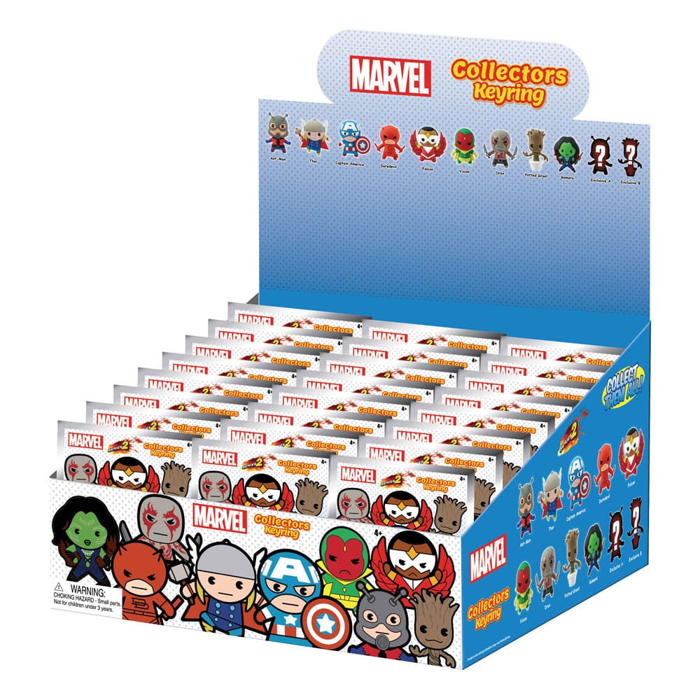 Marvel 3D PVC Bag Clips Series 2 Display 24 Monogram Int.