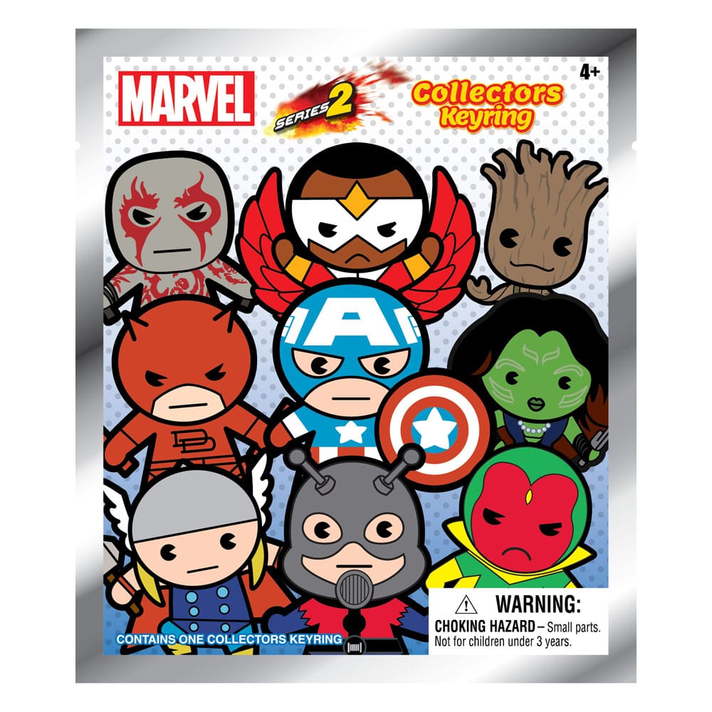 Marvel 3D PVC Bag Clips Series 2 Display 24 Monogram Int.
