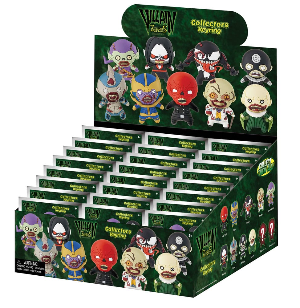 Marvel 3D PVC Bag Clips Series 1 Zombies Display 24 Monogram Int.