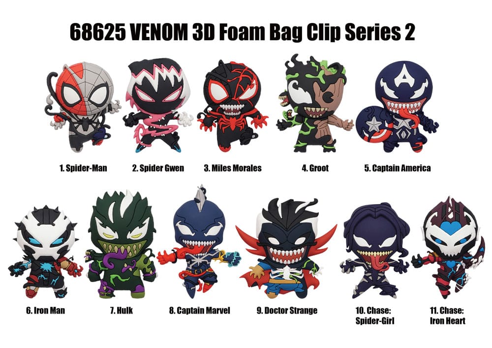 Venom 3D PVC Bag Clips Series 2 Display 24 Monogram Int.