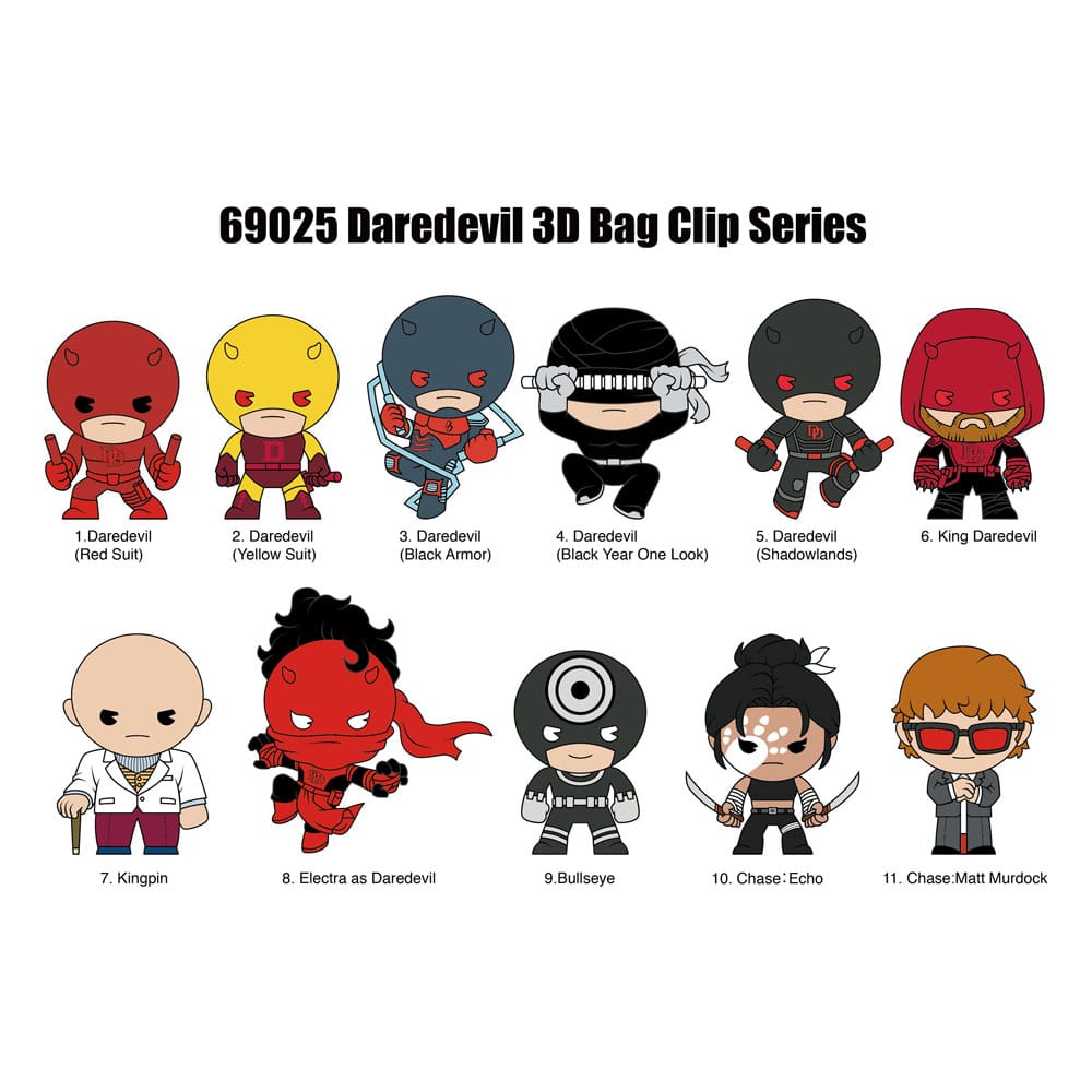 Daredevil 3D PVC Bag Clips Classic Display 24 Monogram Int.