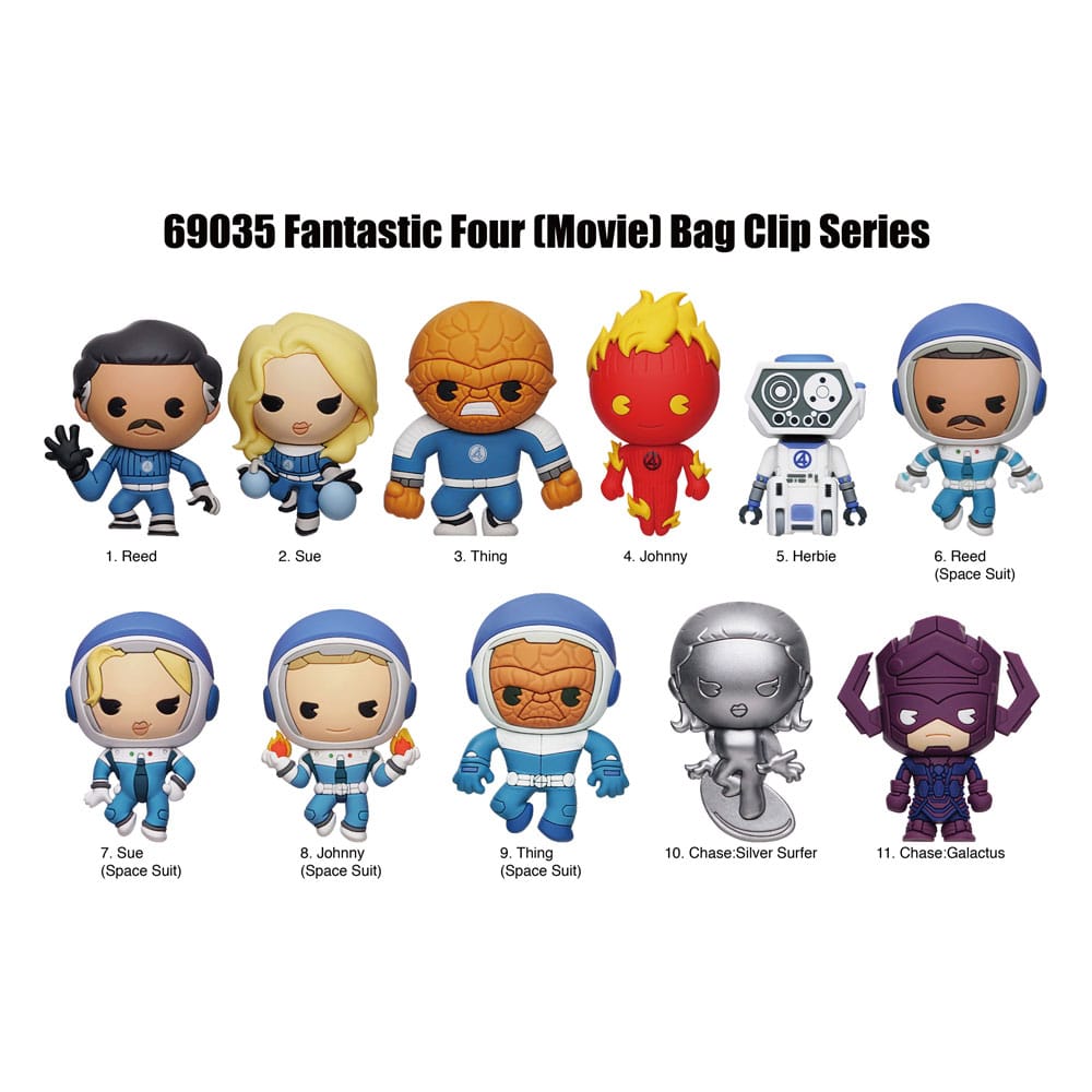 Fantastic Four 3D PVC Bag Clips Movie Display 24 Monogram Int.