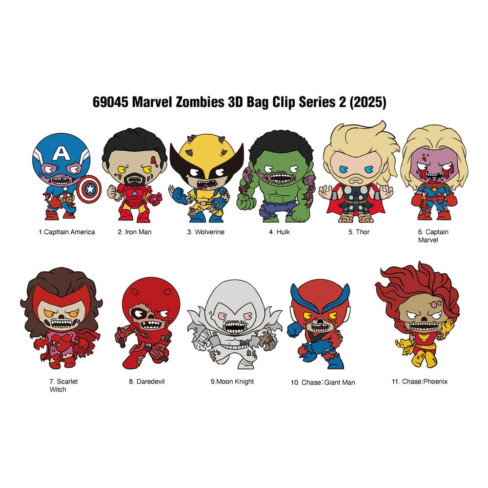 Marvel PVC Bag Clips Series 2 Zombies Display 24 Monogram Int.
