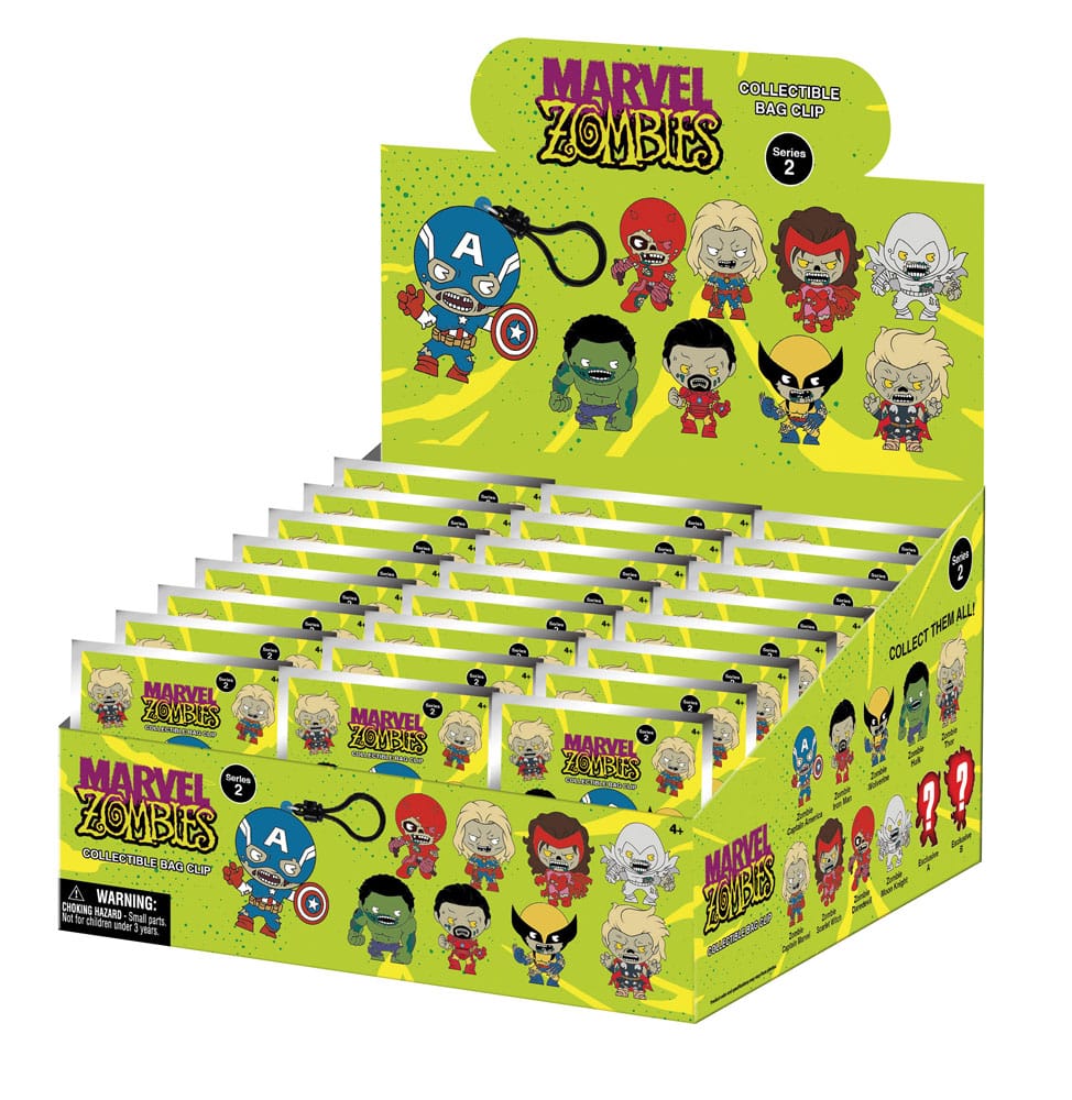 Marvel PVC Bag Clips Series 2 Zombies Display 24 Monogram Int.
