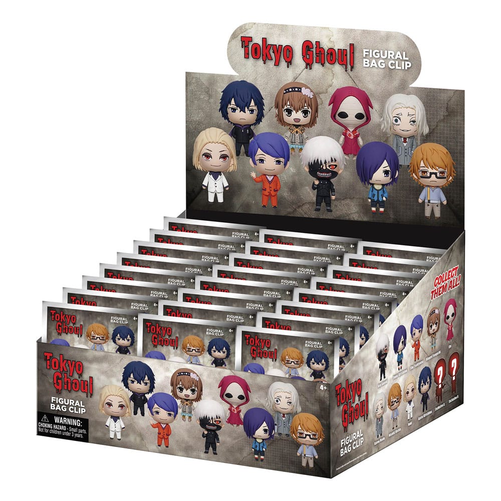 Tokyo Ghoul 3D PVC Bag Clips Series 2 Display 24 Monogram Int.