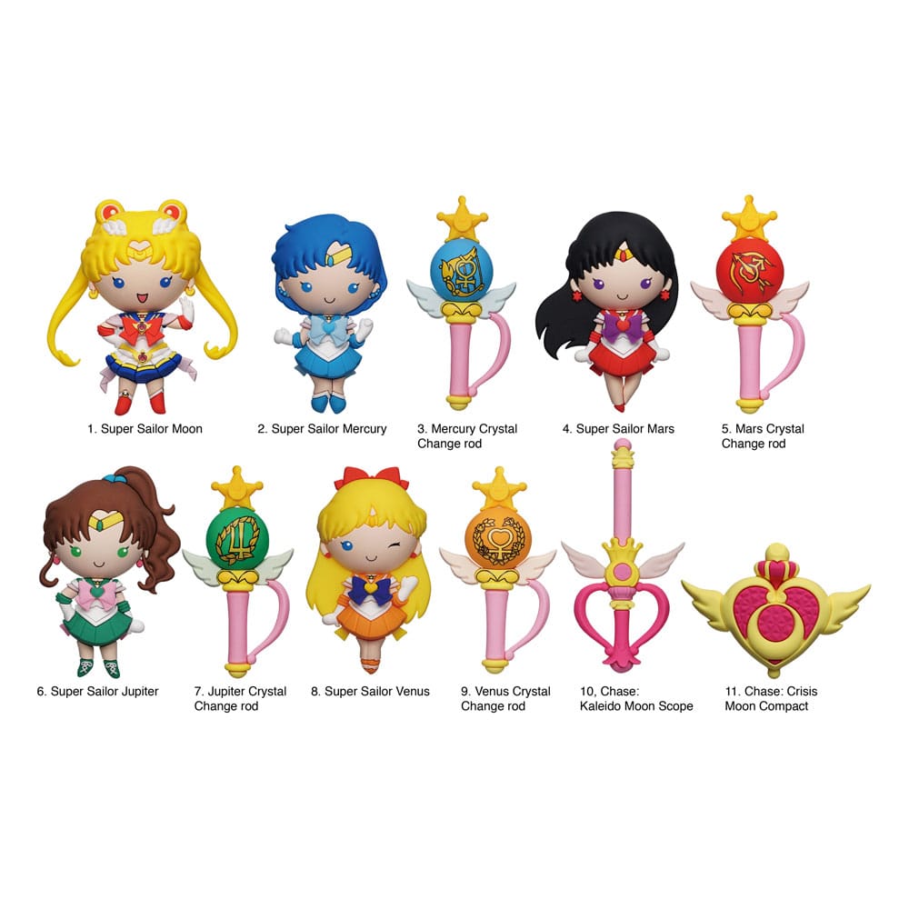 Sailor Moon 3D PVC Bag Clips Series 7 Display 24 Monogram Int.