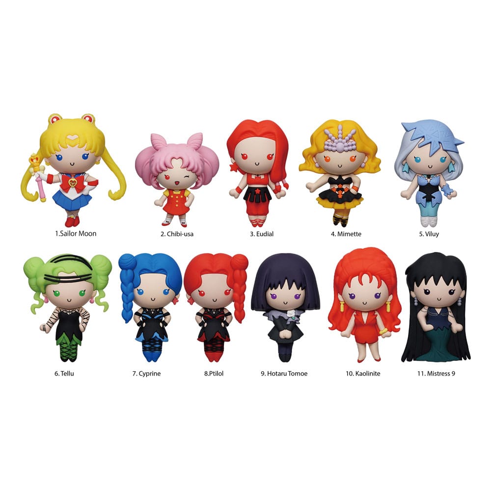 Sailor Moon 3D PVC Bag Clips Series 8 Display 24 Monogram Int.