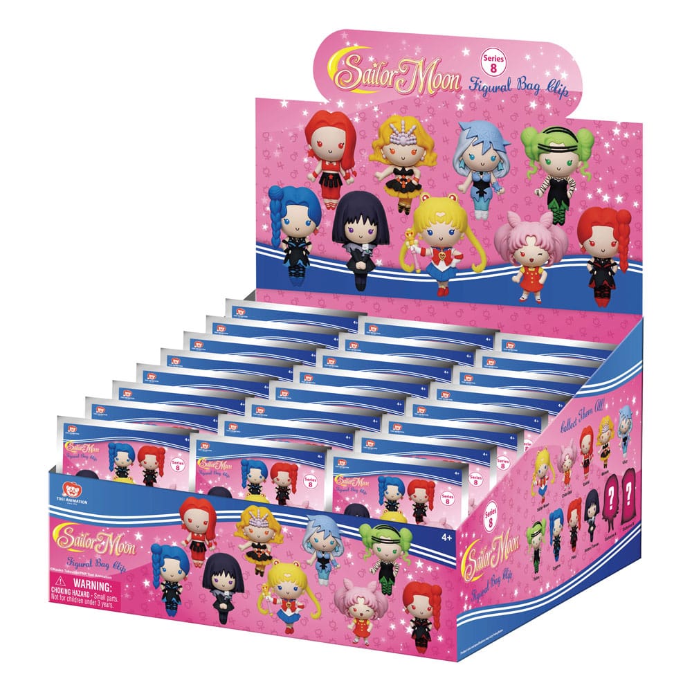Sailor Moon 3D PVC Bag Clips Series 8 Display 24 Monogram Int.