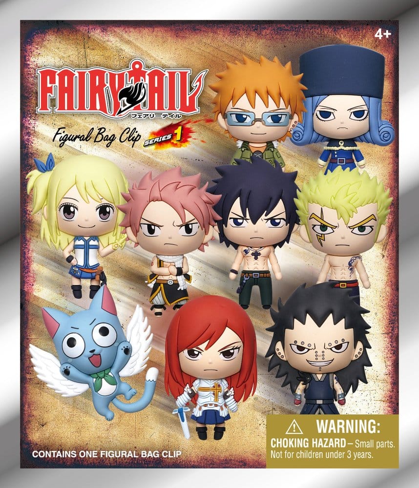 Fairy Tail 3D Foam Bag Clips Serie 1 Display 24 Monogram Int.