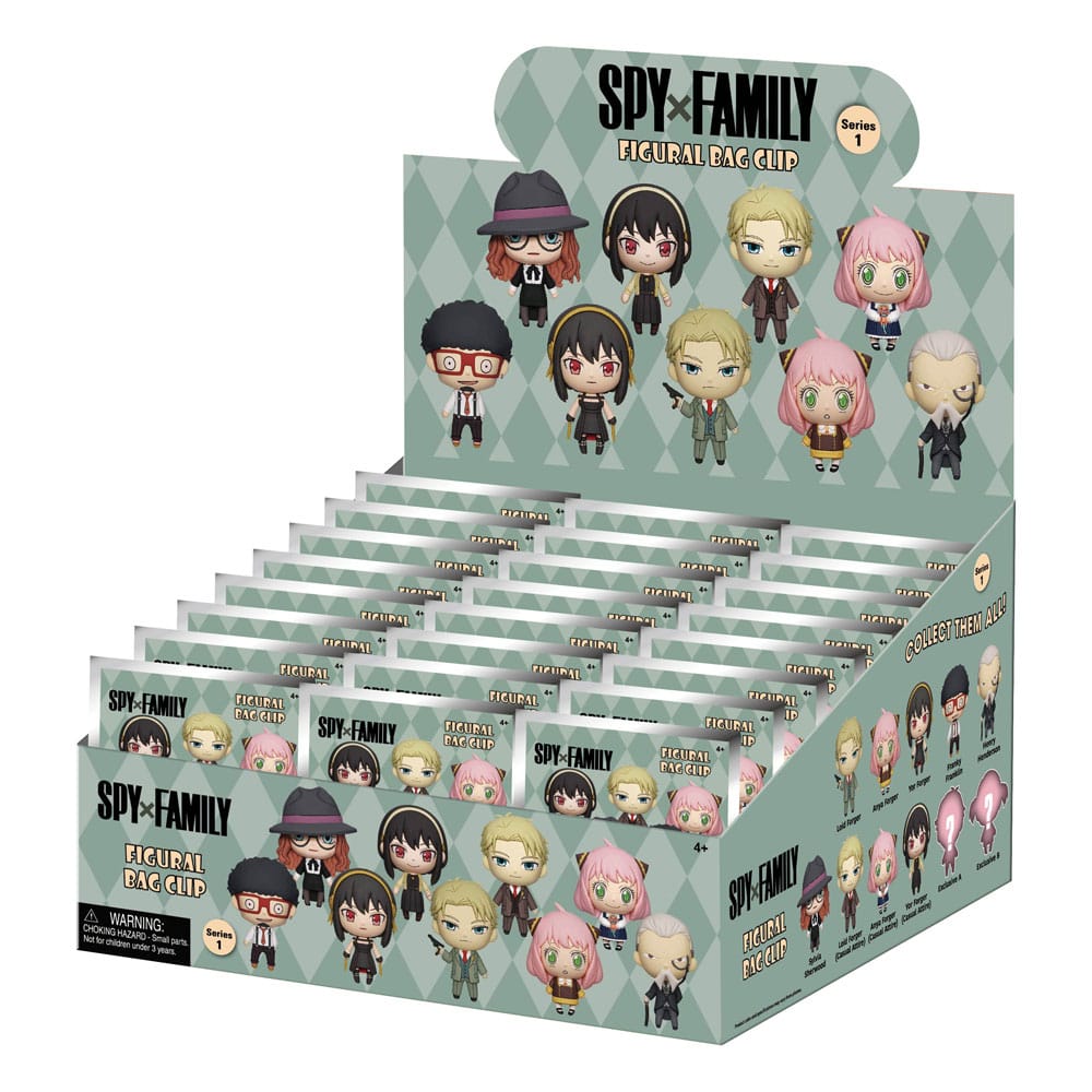 Spy x Family 3D Foam Bag Clips Series 1 Display 24 Monogram Int.