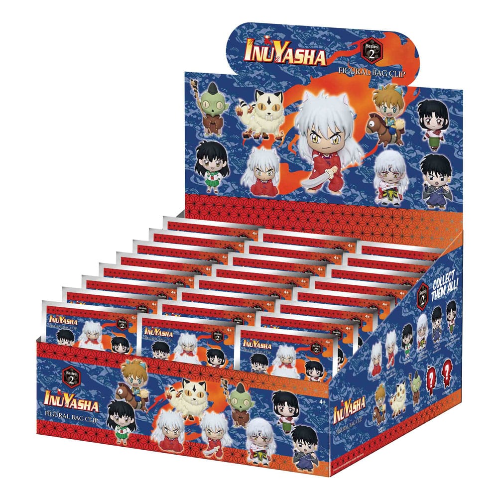 InuYasha 3D Foam Bag Clips Series 2 Display 24 Monogram Int.