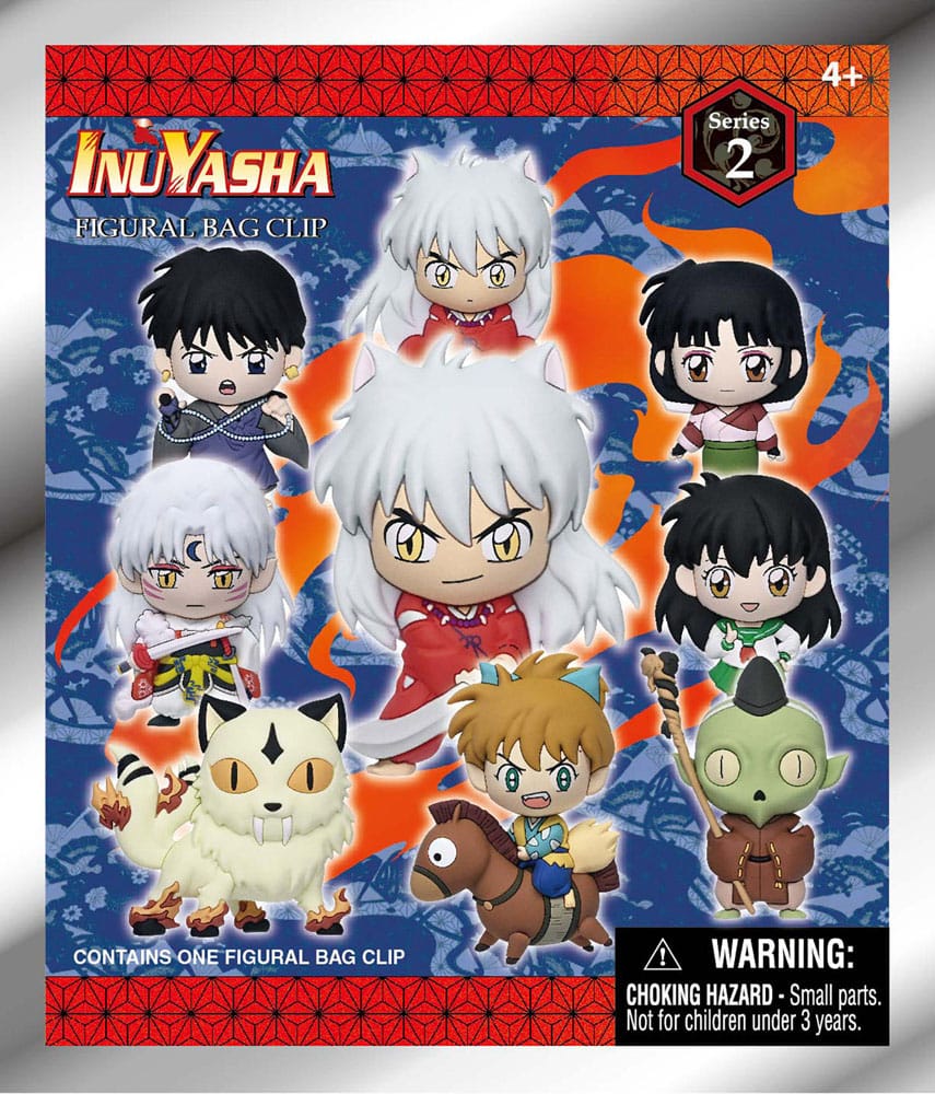InuYasha 3D Foam Bag Clips Series 2 Display 24 Monogram Int.