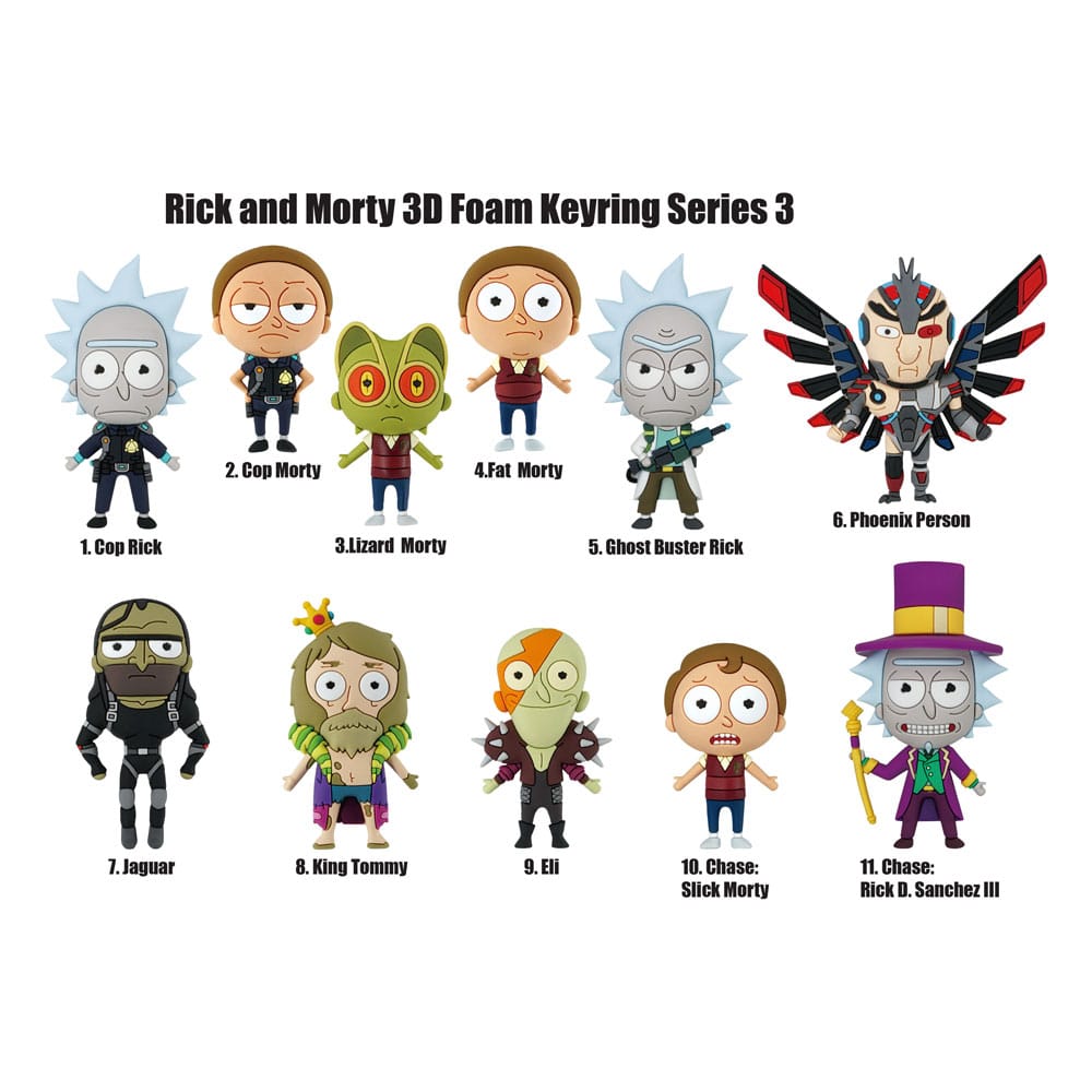 Rick and Morty PVC Bag Clips Series 3 Display 24 Monogram Int.