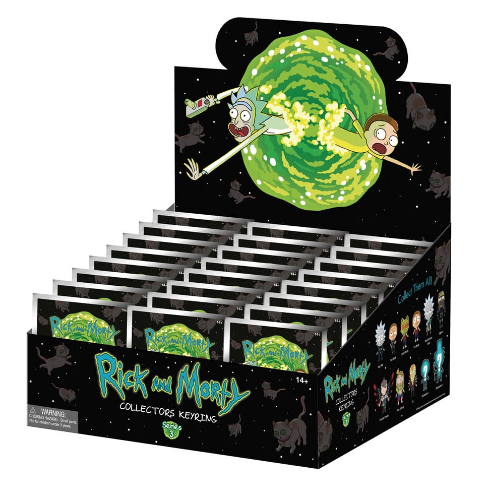 Rick and Morty PVC Bag Clips Series 3 Display 24 Monogram Int.