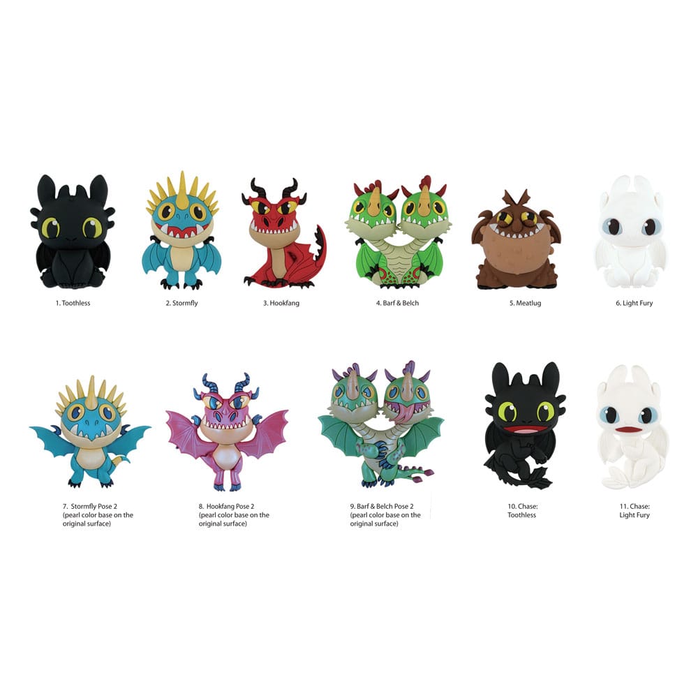 How to Train Your Dragon 3D PVC Bag Clips Series 1 Display 24 Monogram Int.