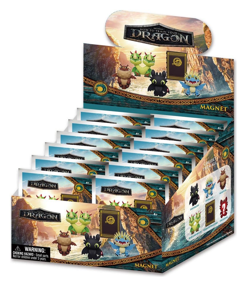 How to Train Your Dragon Magnets blind pack Series 1 Display 12 Monogram Int.