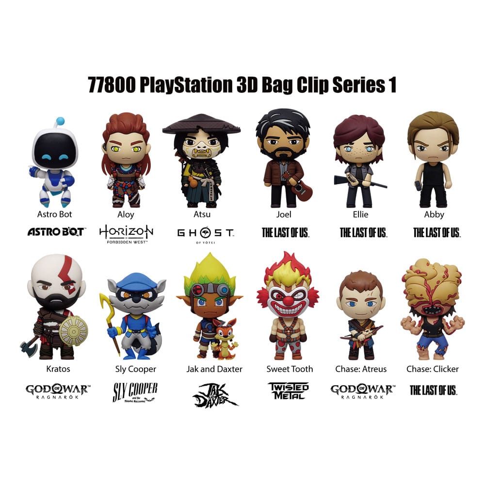 Playstation 3D Foam Bag Clips Series 1 Display 24 Monogram Int.