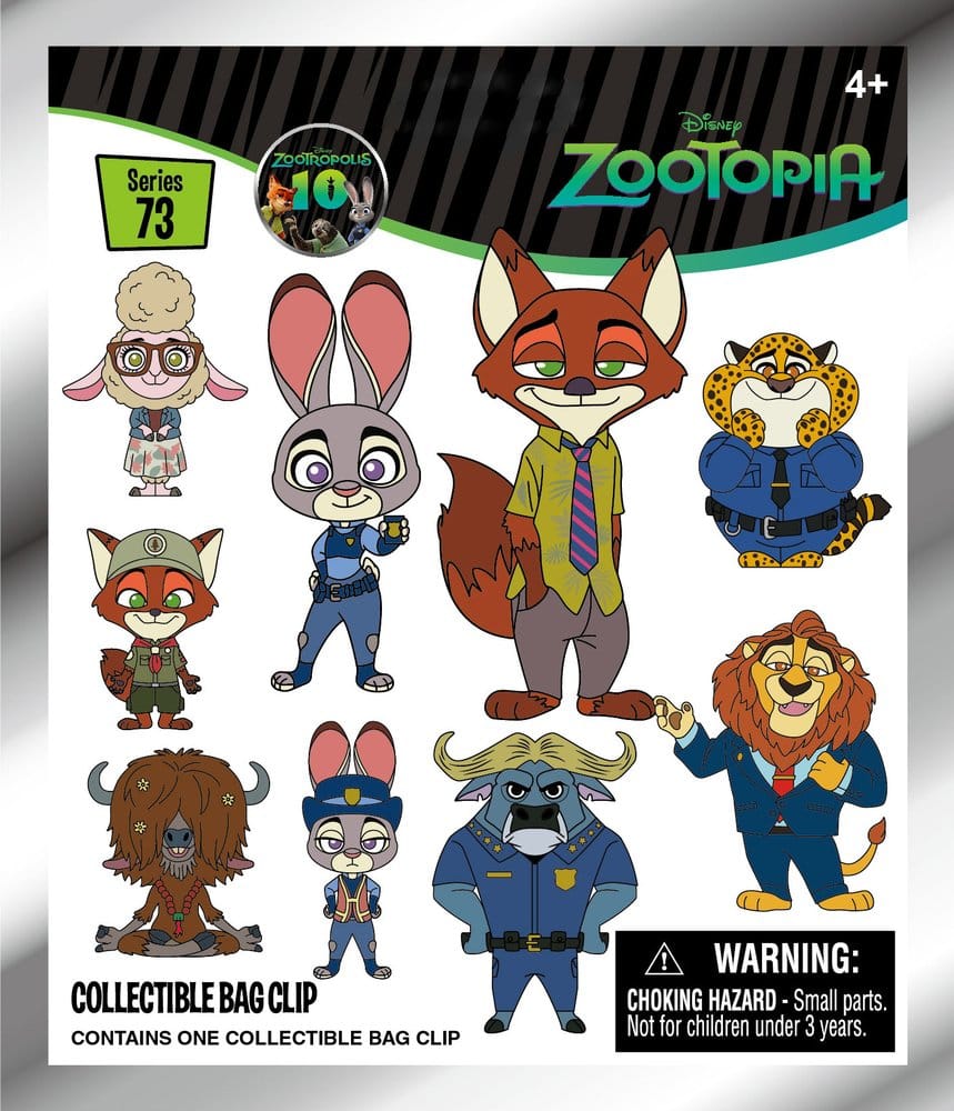 Zootopia 3D Foam Bag Clips Serie 73 Display 24 Monogram Int.