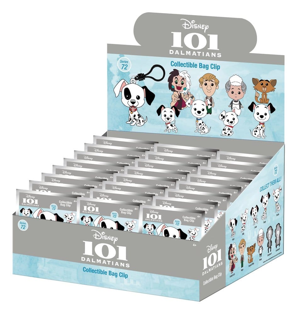 One Hundred and One Dalmatians 3D Foam Bag Clips Serie 72 Display 24 Monogram Int.