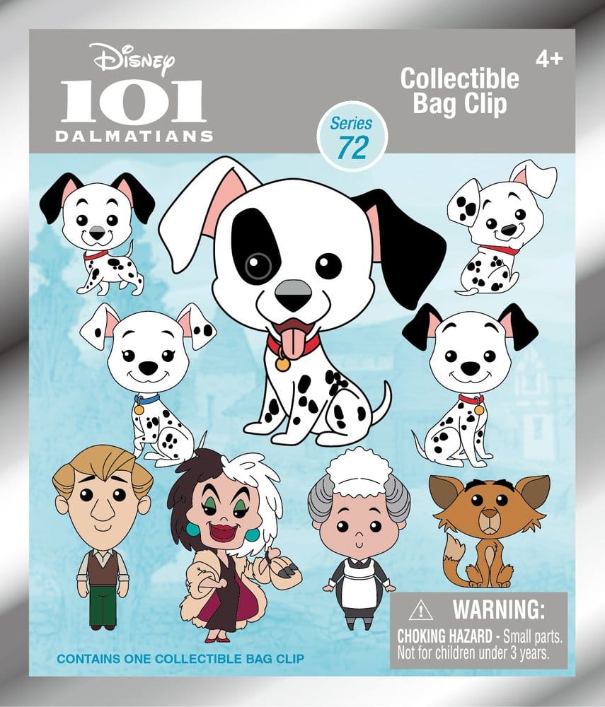 One Hundred and One Dalmatians 3D Foam Bag Clips Serie 72 Display 24 Monogram Int.