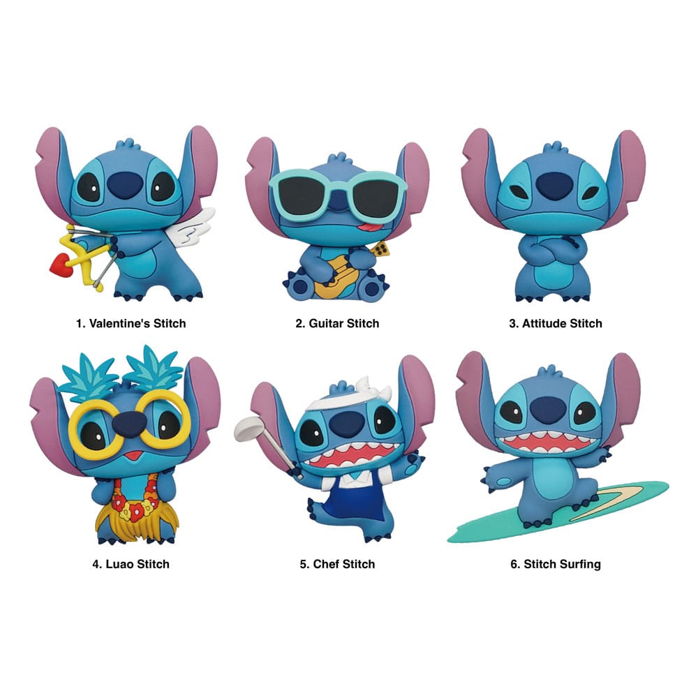 Lilo & Stitch 3D 3D Magnets Series 2 Display 12 Monogram Int.