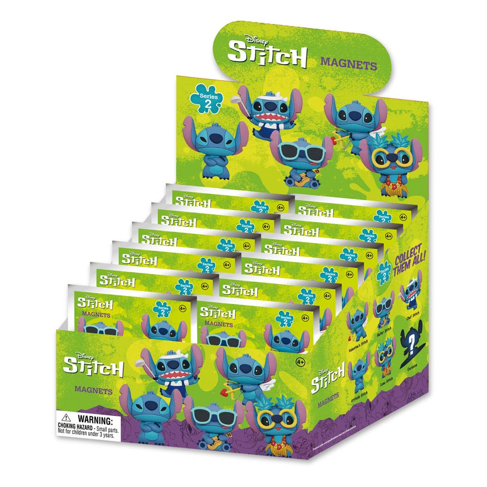 Lilo & Stitch 3D 3D Magnets Series 2 Display 12 Monogram Int.