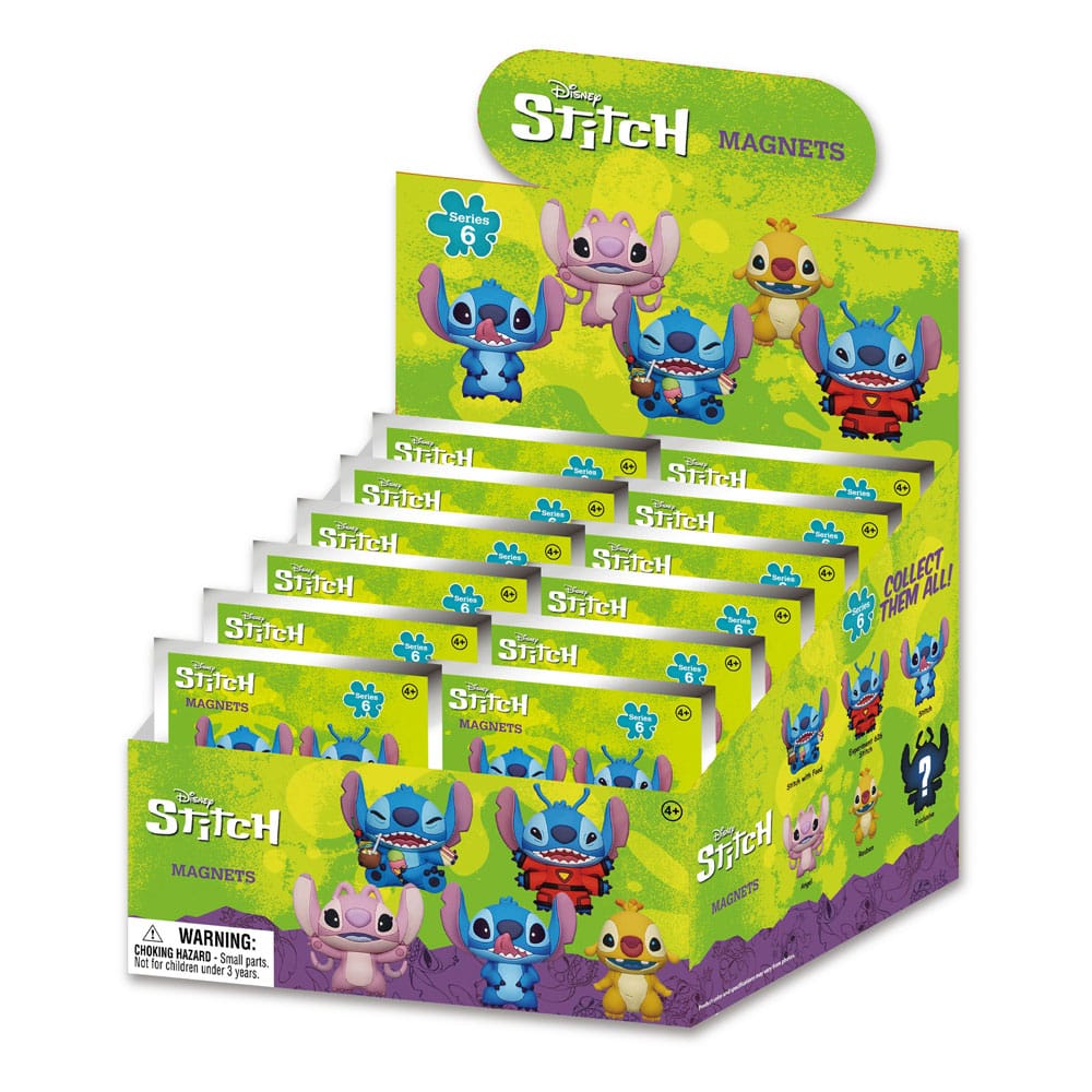 Lilo & Stitch 3D Magnets Stitch Series 6 Blind Pack Display 12 Monogram Int.