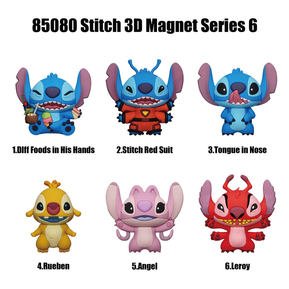 Lilo & Stitch 3D Magnets Stitch Series 6 Blind Pack Display 12 Monogram Int.
