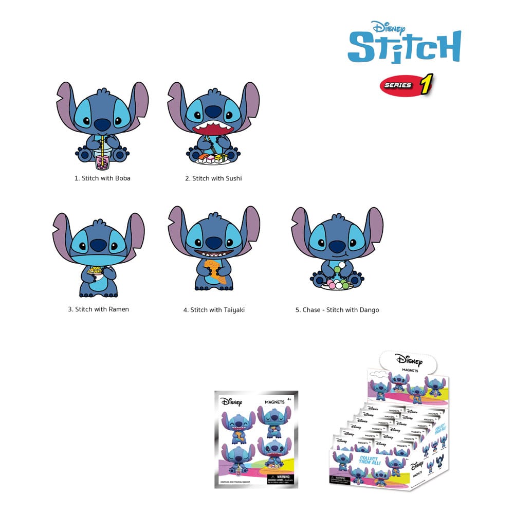 Lilo & Stitch Magnets Stitch Series 1 Display 12 Monogram Int.