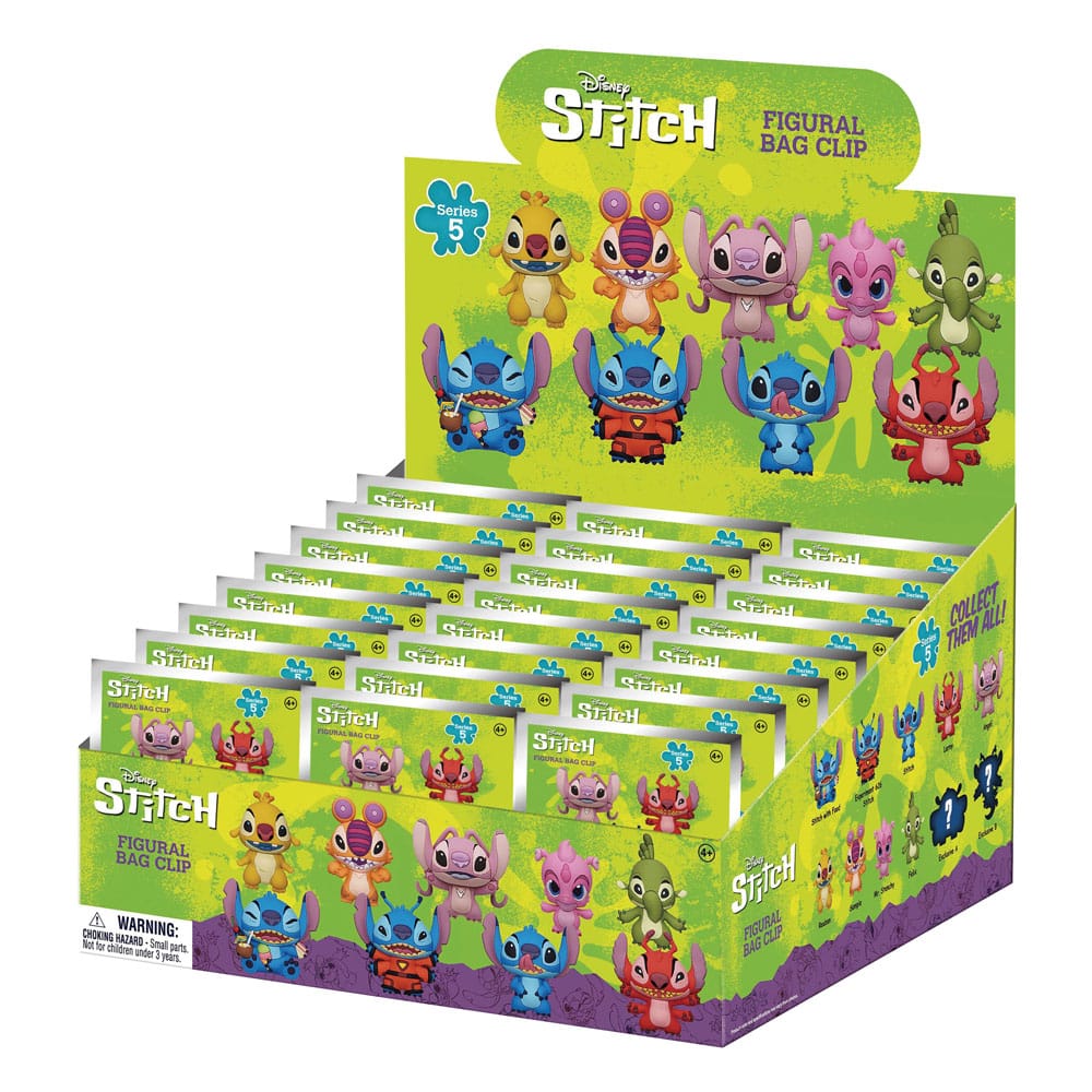 Lilo & Stitch PVC Bag Clips Serie 5 Display 24 Monogram Int.