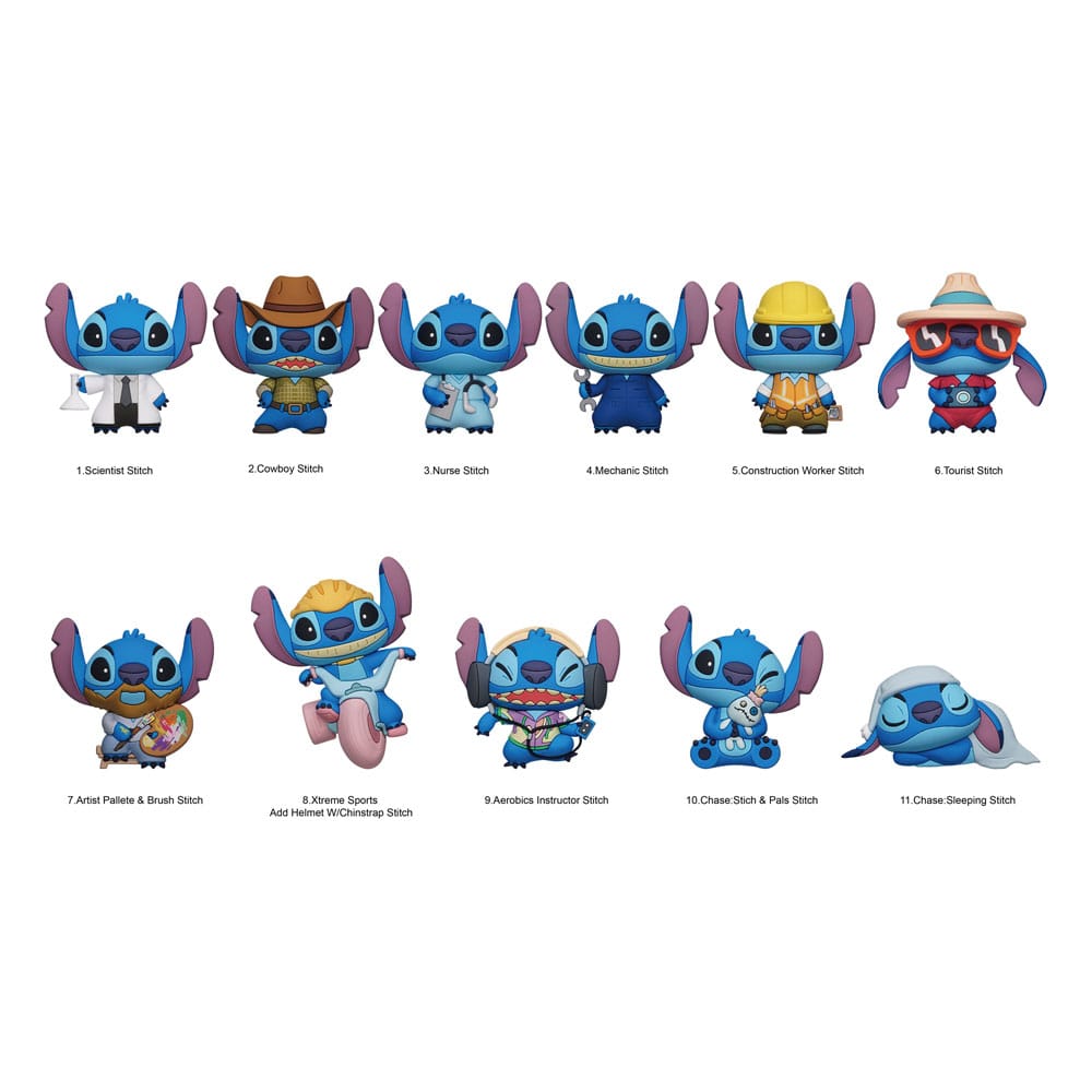 Lilo & Stitch 3D PVC Bag Clips Series 6 Display 24 Monogram Int.