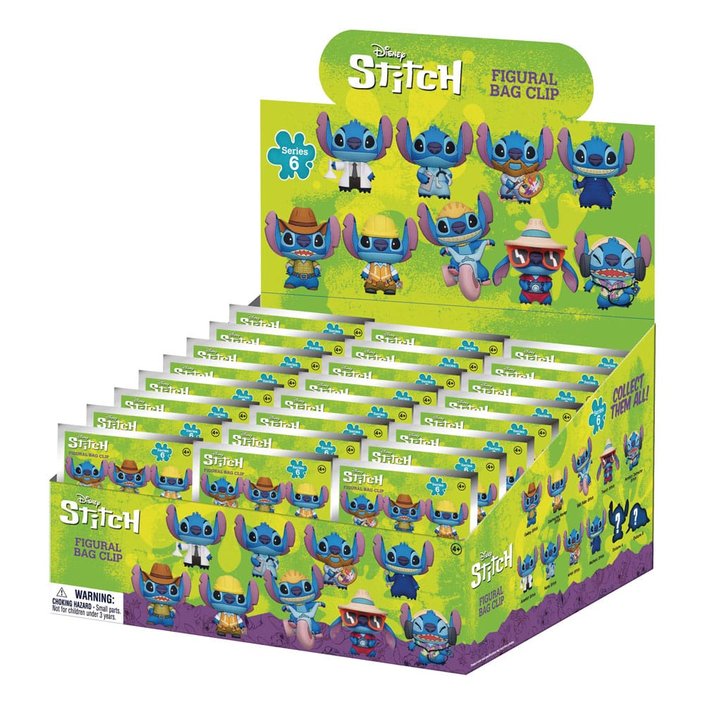 Lilo & Stitch 3D PVC Bag Clips Series 6 Display 24 Monogram Int.