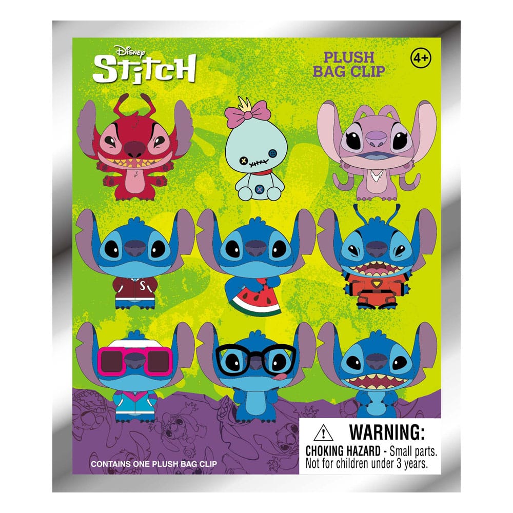 Lilo & Stitch Plush Bag Clips Stitch Display 24 Monogram Int.