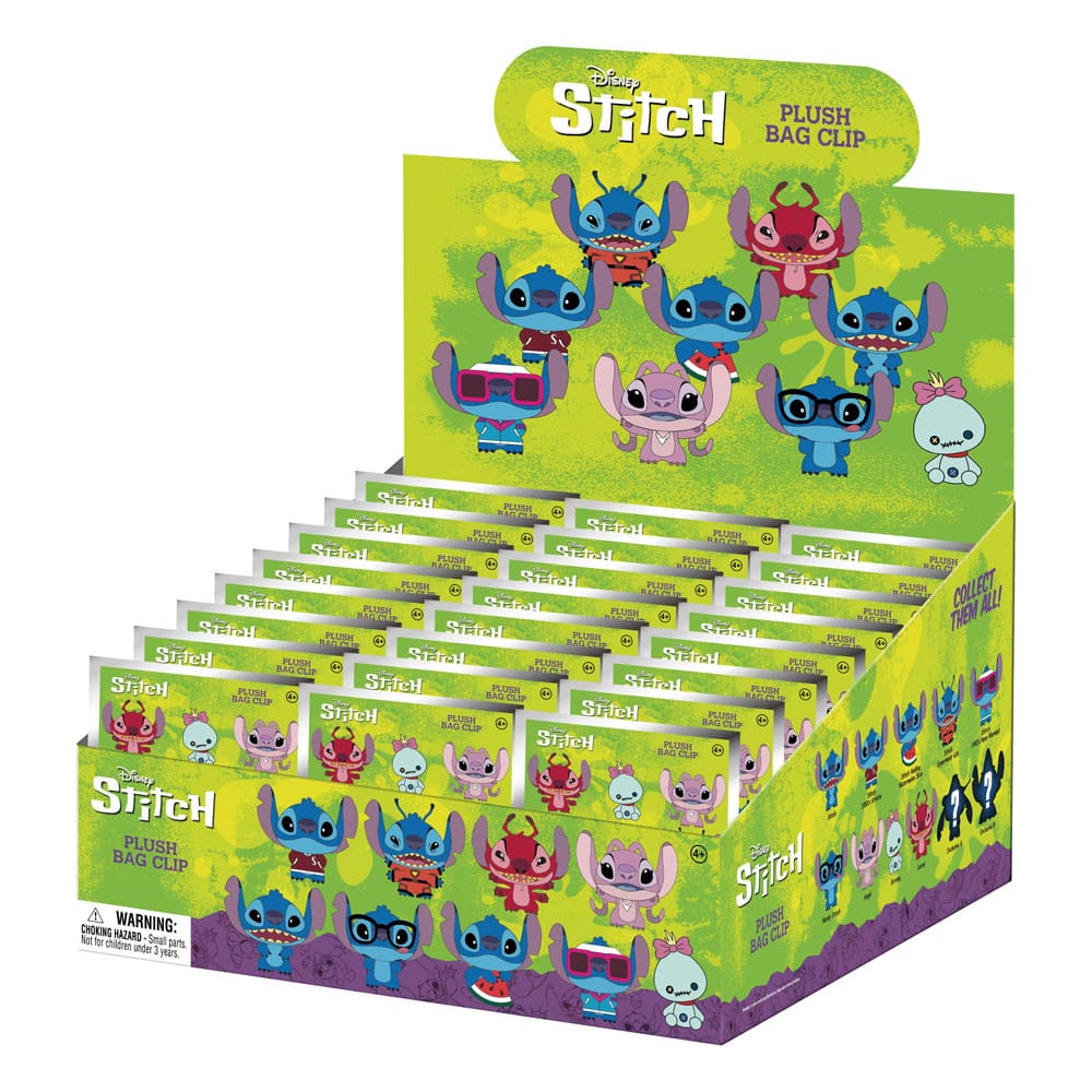 Lilo & Stitch Plush Bag Clips Stitch Display 24 Monogram Int.
