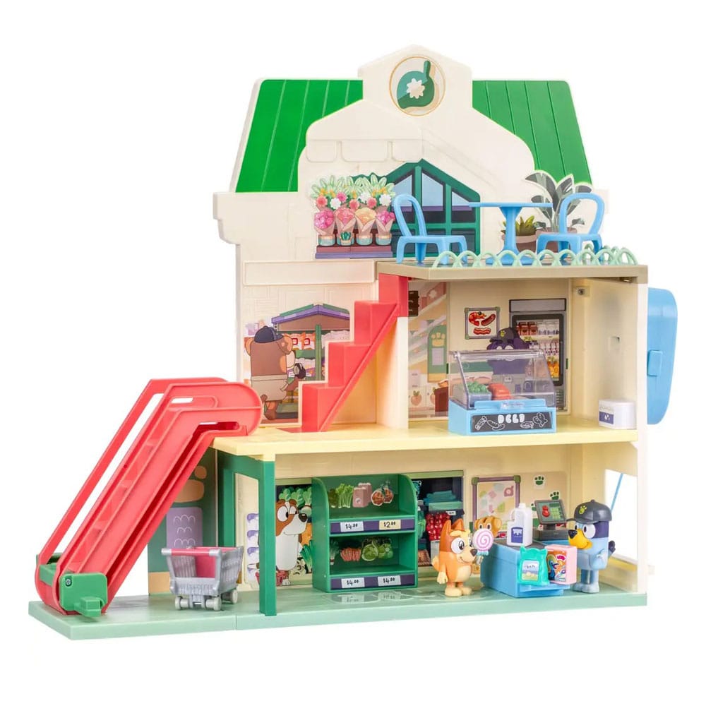 Bluey Mini Figure Playset Bluey Let's Play Chef Supermarket Moose Toys