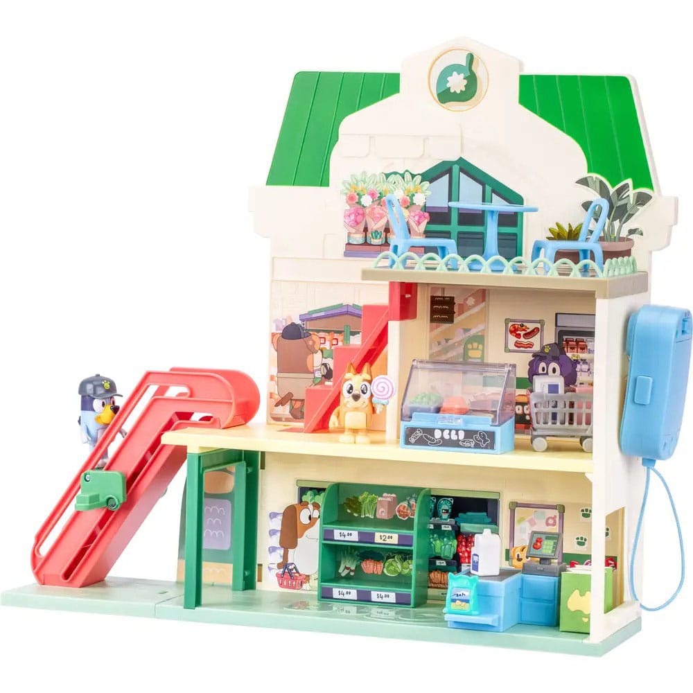 Bluey Mini Figure Playset Bluey Let's Play Chef Supermarket Moose Toys