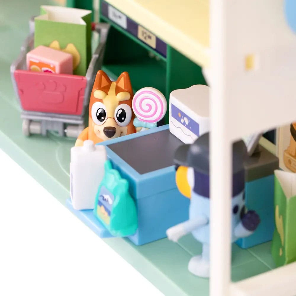 Bluey Mini Figure Playset Bluey Let's Play Chef Supermarket Moose Toys