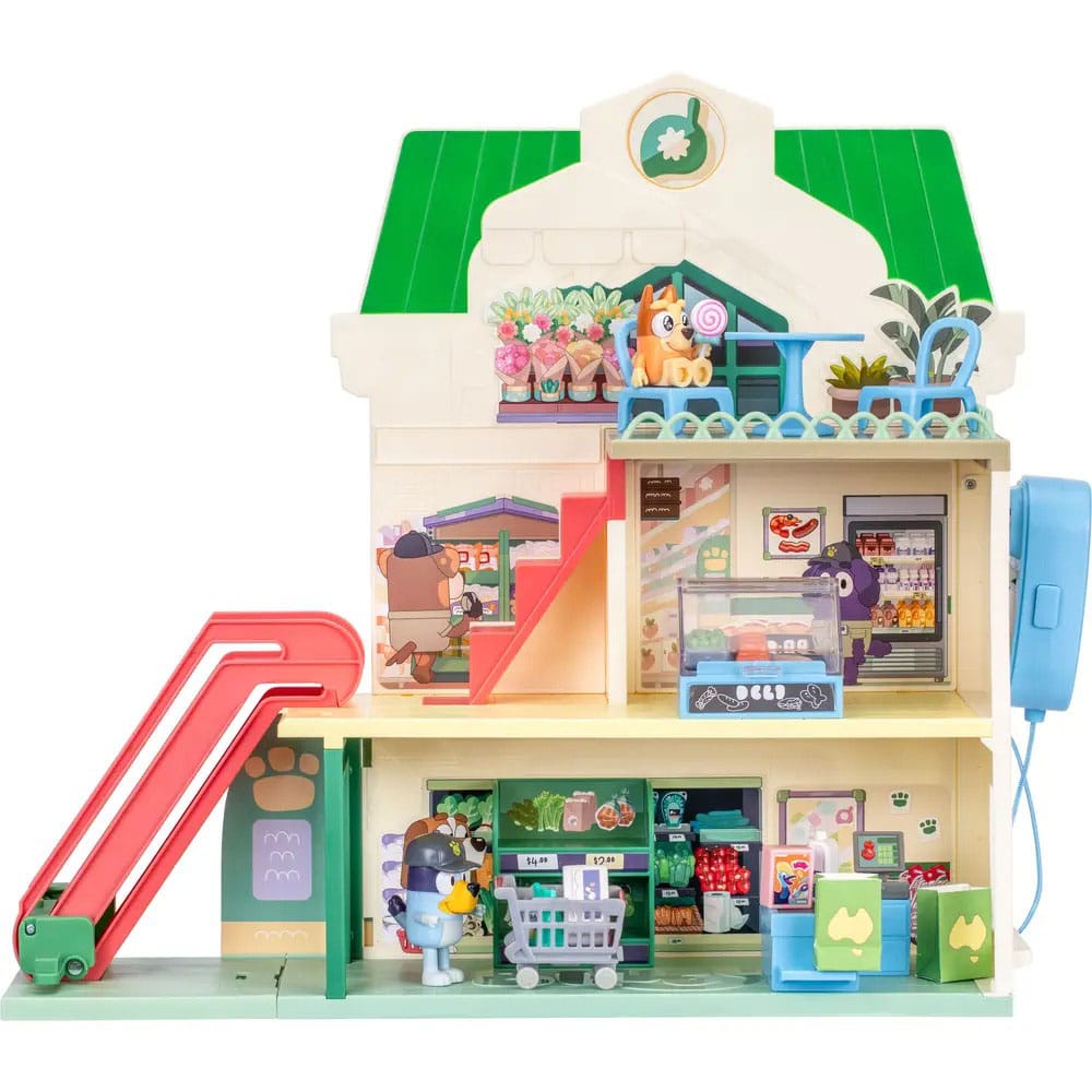 Bluey Mini Figure Playset Bluey Let's Play Chef Supermarket Moose Toys