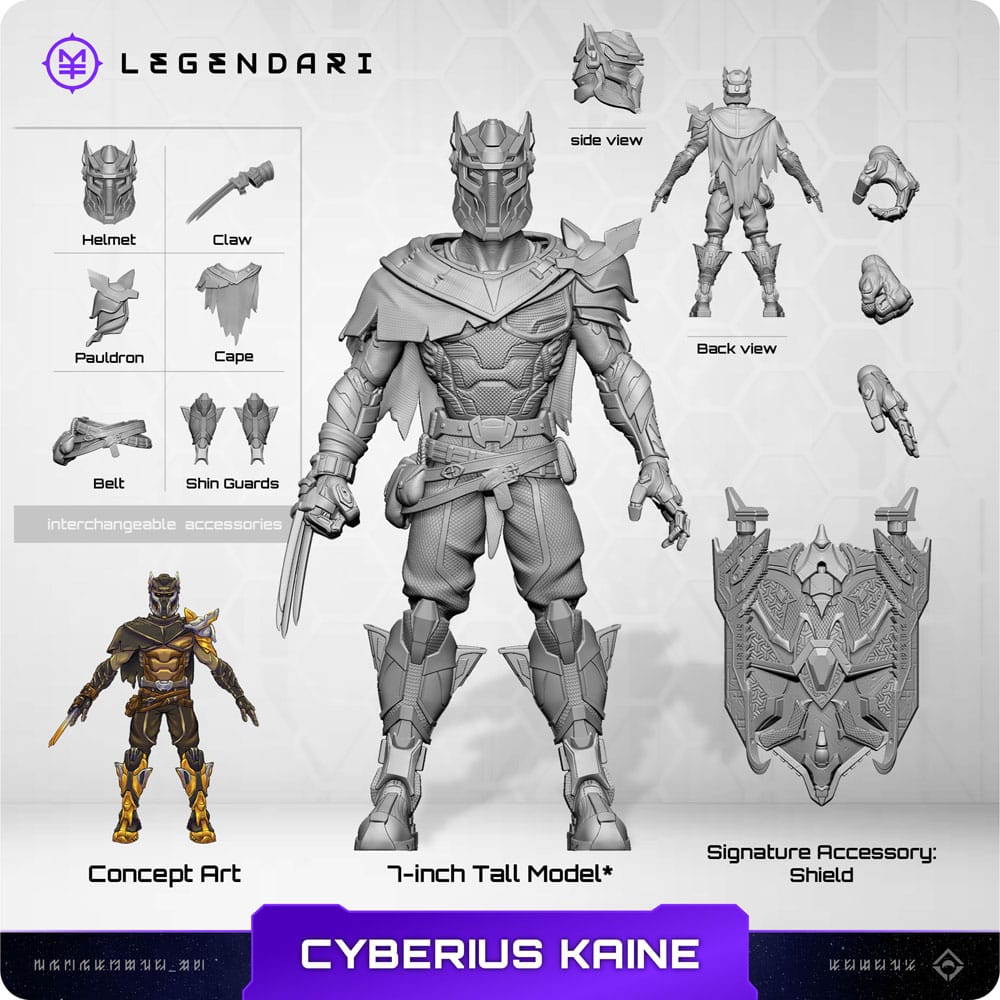 Legendari Actionfigur Cyberius Kaine MetaTravelers
