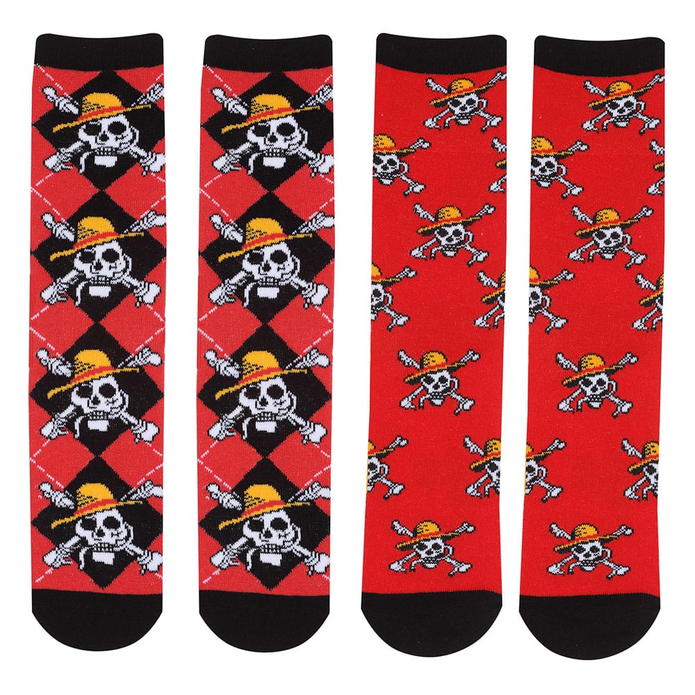 One Piece Socks 2 Pack L XL Heroes Inc