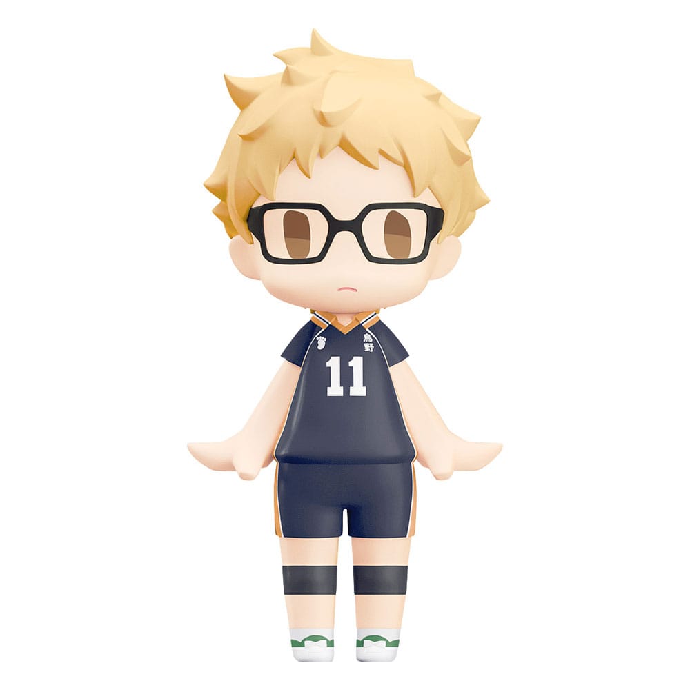 Haikyu!! HELLO! GOOD SMILE Action Figure Kei Tsukishima Orange Rouge