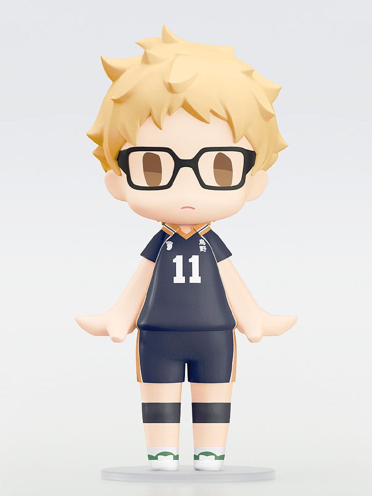 Haikyu!! HELLO! GOOD SMILE Action Figure Kei Tsukishima Orange Rouge