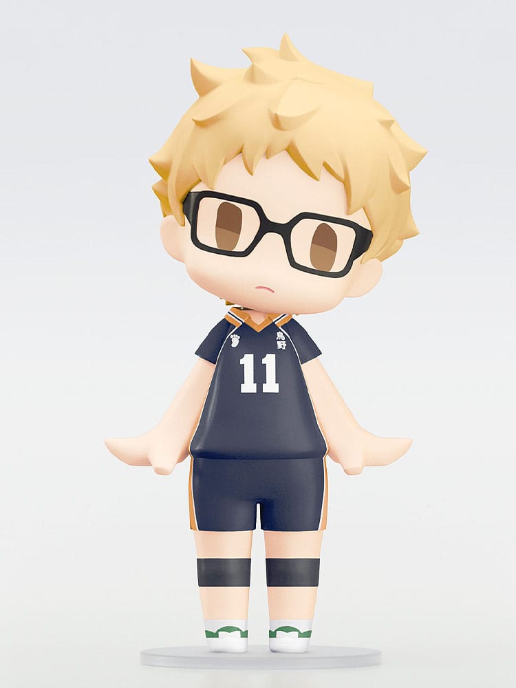 Haikyu!! HELLO! GOOD SMILE Action Figure Kei Tsukishima Orange Rouge