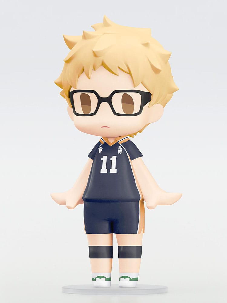 Haikyu!! HELLO! GOOD SMILE Action Figure Kei Tsukishima Orange Rouge