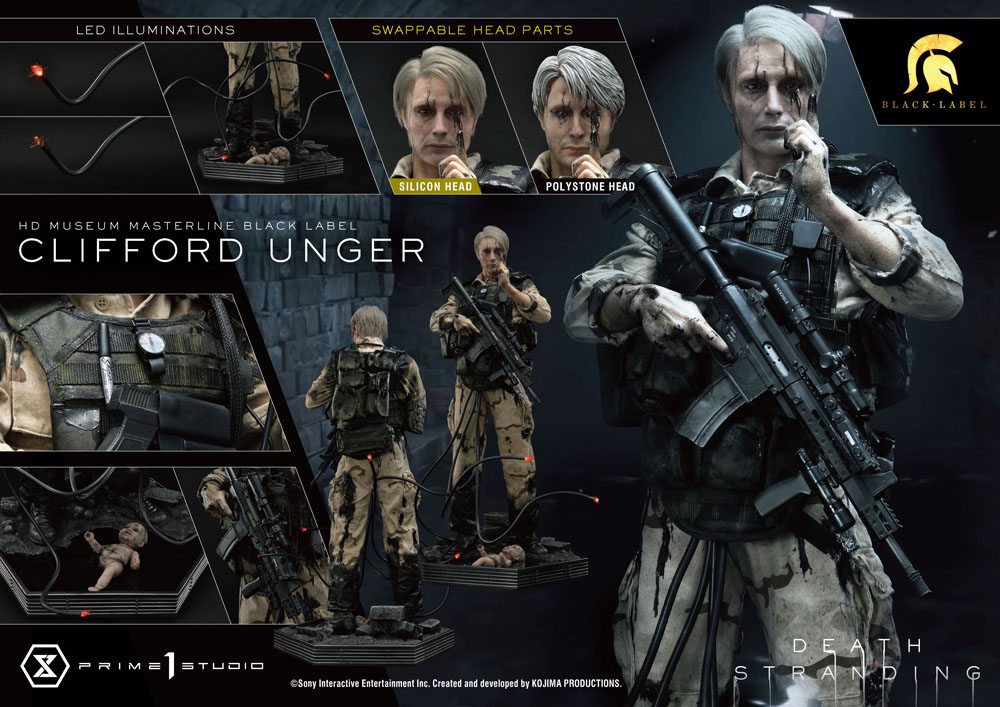 Death Stranding Statue Clifford Unger Black Label Prime 1 Studio