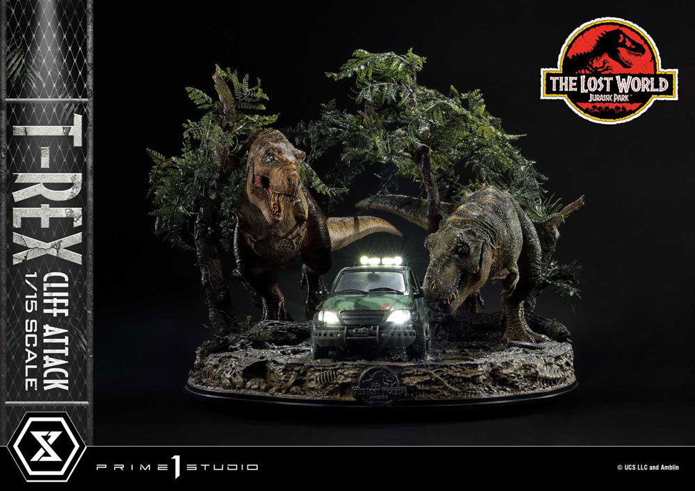 Jurassic World The Lost World Statue 1/15 T Rex Cliff Attack Prime 1 Studio