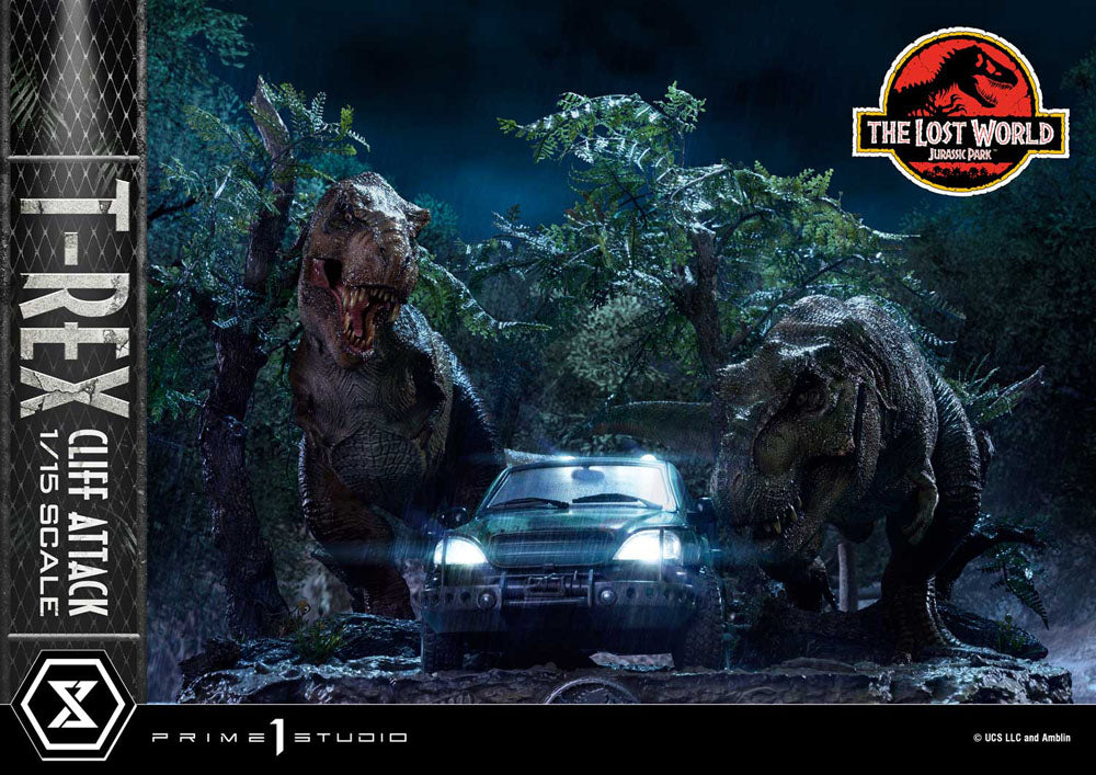 Jurassic World The Lost World Statue 1/15 T Rex Cliff Attack Prime 1 Studio