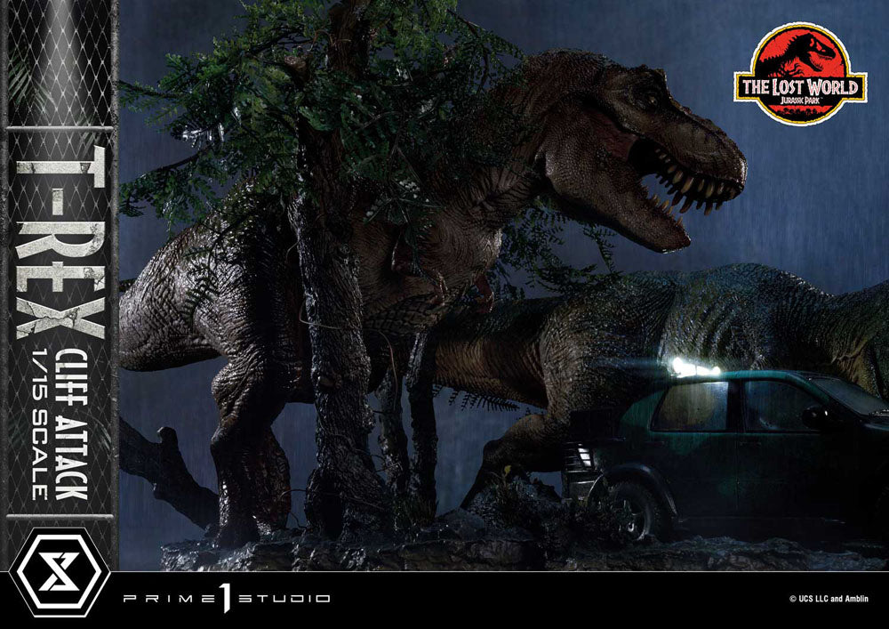 Jurassic World The Lost World Statue 1/15 T Rex Cliff Attack Prime 1 Studio