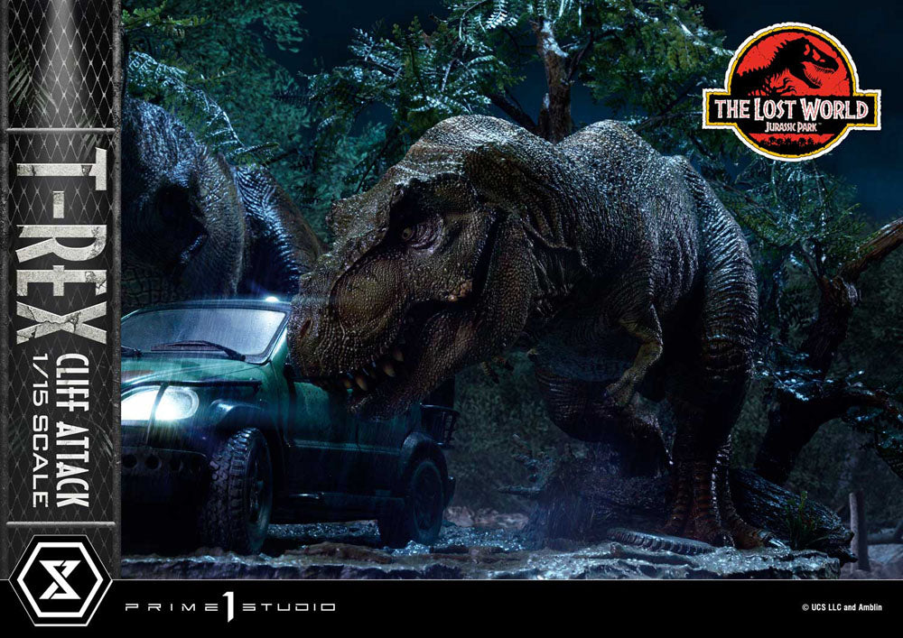 Jurassic World The Lost World Statue 1/15 T Rex Cliff Attack Prime 1 Studio